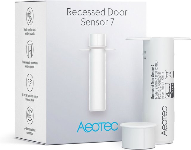 Aeotec Recessed Door Sensor 7 Z-Wave Plus V2 ZW187, Weiß - Bild 1