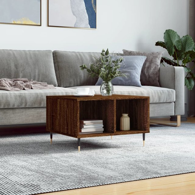 vidaXL Couchtisch modern in Braun, B/T/H: 60 x 50 x 36,5 cm - Bild 3