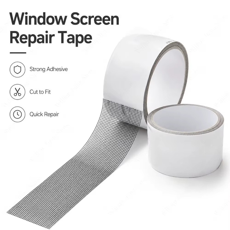 Selbstklebendes Reparaturset für Fenstergitter und Moskitonetze, wasserdichtes Netzpatch in Weiß, Breite: 5 cm, Länge: 2 m - Bild 3