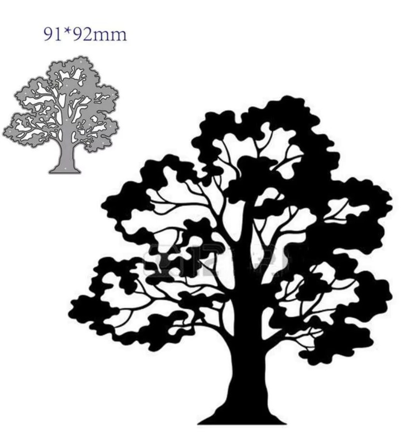 Metall Stanzform Baum Häuser für Scrapbook und Bastelarbeiten in Schwarz - Bild 4