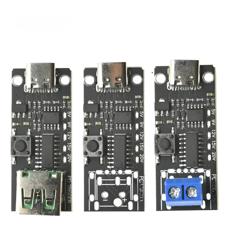 SZYTF USB-C Lockvogel Tester mit automatischer Erkennung und einstellbarer Schnellladungs-Simulation 9V 12V 15V 20V in Schwarz - Bild 3