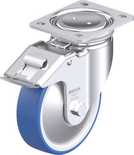 Blickle Stahlblech-Lenkrolle LUH-POTHS 160R-FI-FA in Blau, Rad-Durchmesser: 160 mm, Tragfähigkeit: 400 kg - Bild 1
