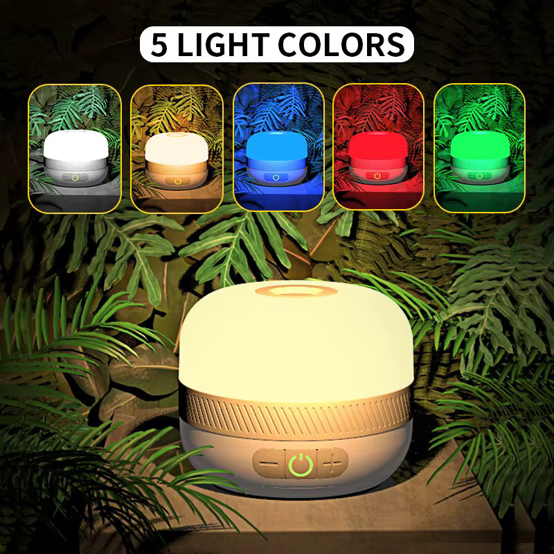 NATFIRE LV10 Campingleuchte, wiederaufladbare LED Taschenlampe und Notfalllaterne mit USB-C, 5 Lichtfarben und RGB-Funktion, Weiß - Bild 2