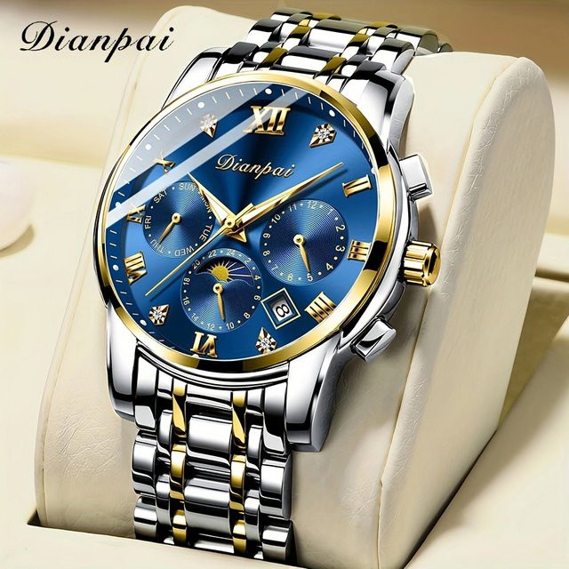 Dianpai Armbanduhr Automatik, Edelstahl, Schwarz, Herren - Bild 1