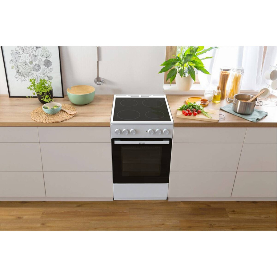 Gorenje Standherd mit Glaskeramikkochfeld GEC5A22WG in Weiß, B/H/T: 50 x 85 x 60 cm - Bild 3