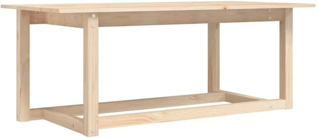 vidaXL Couchtisch aus Massivholz Kiefer in Braun, rustikal, B/T/H: 110 x 55 x 45 cm - Bild 1