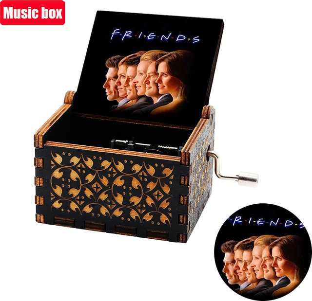 Bandai Musikbox mit Handkurbel, Retro Holz-Spieluhr - Bild 1
