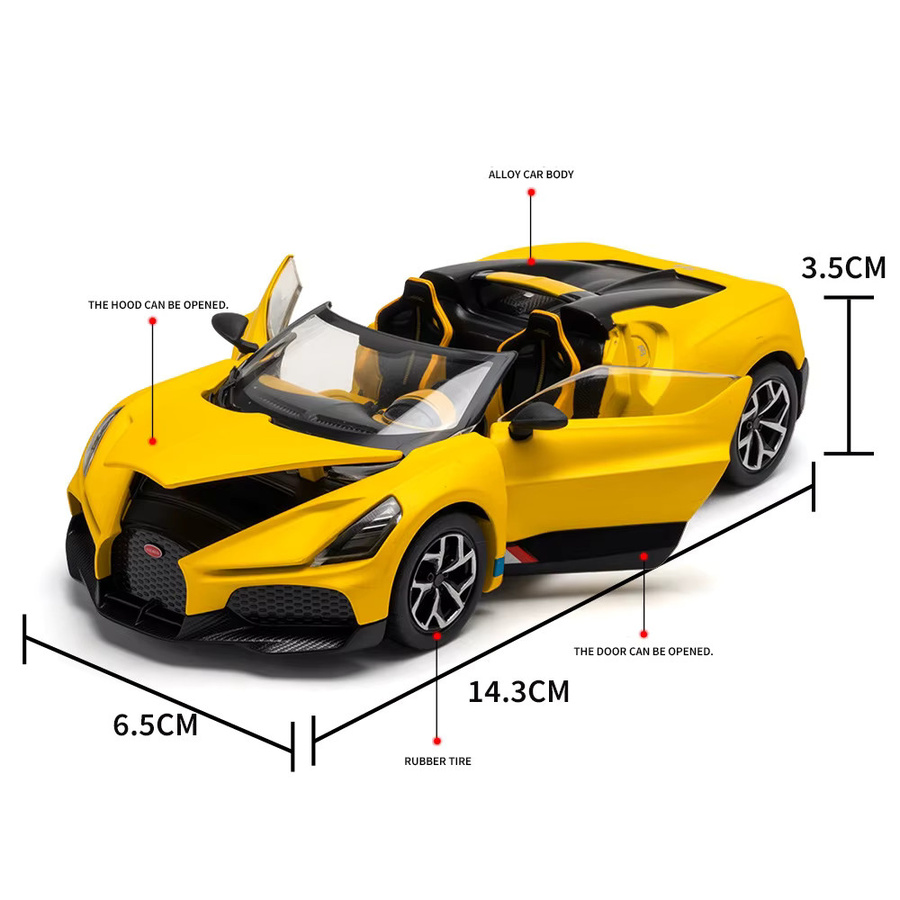 WELLY Mistral W16 Supercar, Legierungsauto, 1:32, Metall, Gelb - Bild 1