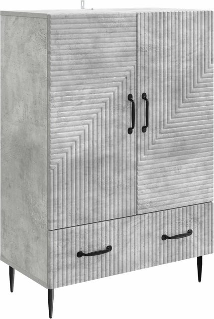 vidaXL Sideboard modern in Betongrau mit MDF und Metall, B/T/H: 66 x 34,5 x 95 cm - Bild 1