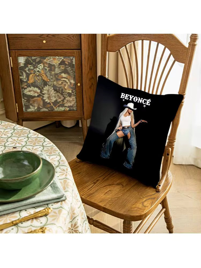 Personalisierter Kissenbezug B-Beyonce Cowboy Singer von Beast Kingdom in Schwarz, 30 x 30 cm - Bild 6