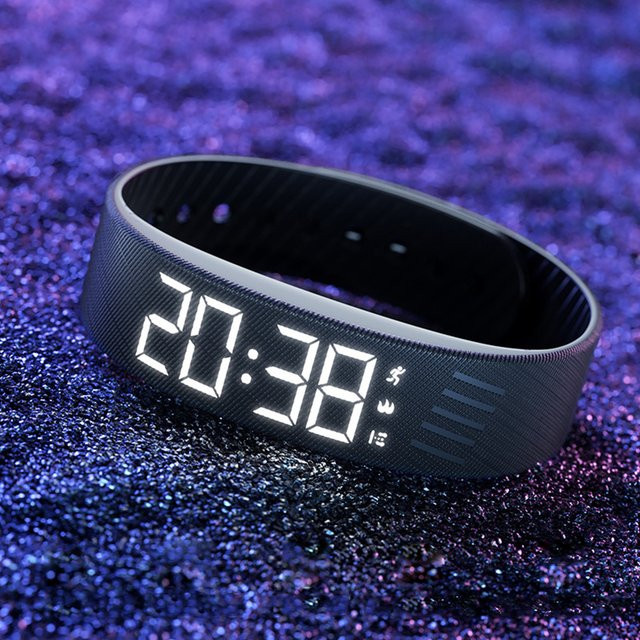 APWIKOGER Vibrationsalarm-Armband in Weiß, wasserdichte geräuschlose Weckuhr mit Schrittzähler für Damen und Herren - Bild 1
