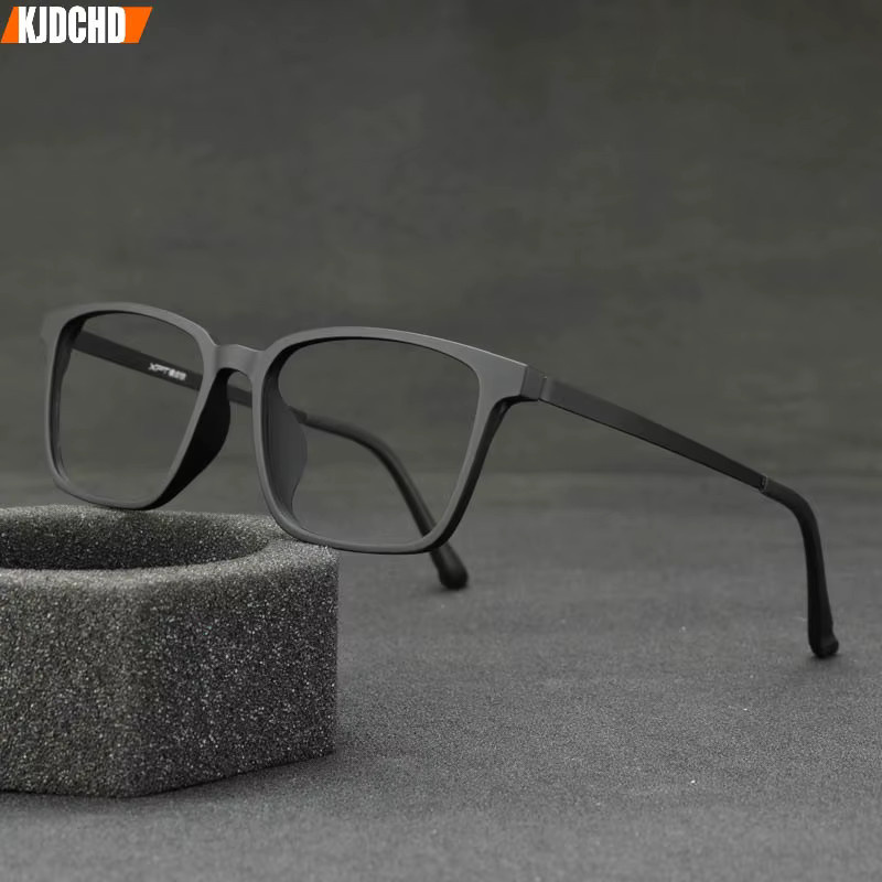 KJDCHD Korrektionsbrille, quadratisch, Titan, Vollrand, schwarz - Bild 1