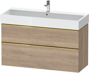 Duravit Waschtischunterschrank D-Neo in Braun, Wandmontage, Glänzend, B/T/H: 118,4 x 44,2 x 62,5 cm - Bild 1