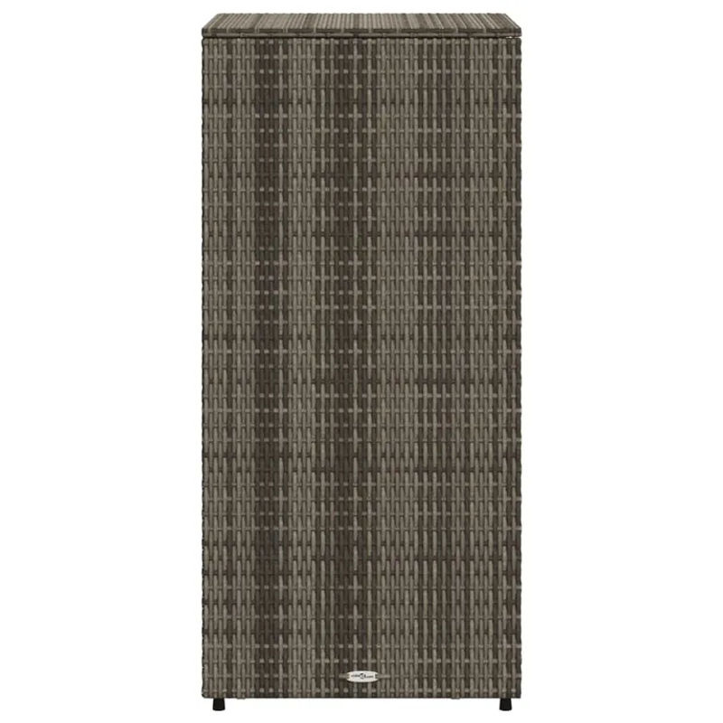 vidaXL Gartenschrank aus Poly-Rattan und pulverbeschichtetem Stahl in Grau mit Türen und Schubladen, B/T/H: 50 x 55 x 115 cm - Bild 3