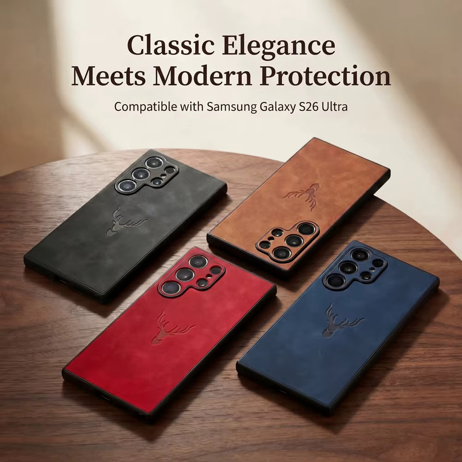 Retre PU-Lederhülle mit Ahornblätter Design für Samsung Galaxy S26 S25 S24 S23 S22 S21 S20 Ultra Plus FE Note 20 Ultra Plus A54 A55 Android Handyhülle - Bild 3