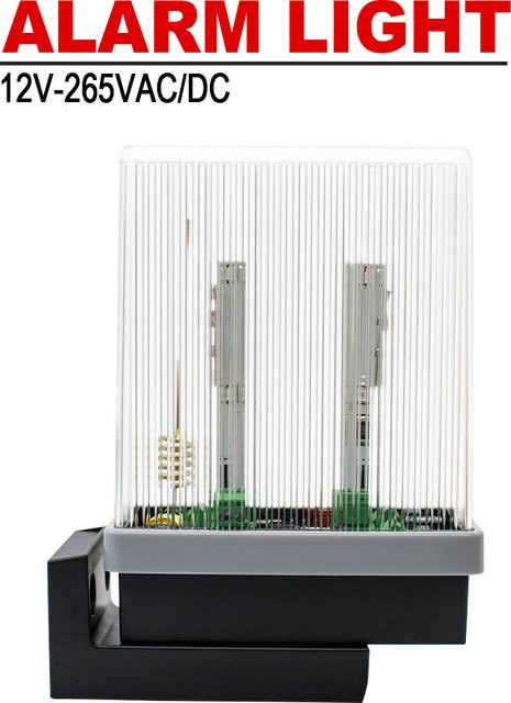 Scimagic-RC LED-Blitz-Alarmlampe für Schiebetoröffner und Schrankentore, Schwarz, Außenbereich - Bild 1