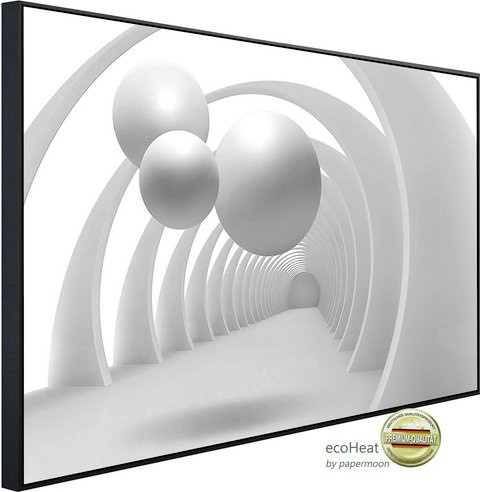 papermoon EcoHeat Infrarotheizung mit Abstrakt 3D Matt-Effekt in Bunt, Wandmontage, App-Steuerung und Überhitzungsschutz, B/H/T: 60 x 60 x 10 cm - Bild 1