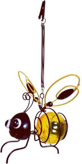 Dekorative Solar-Außenleuchte in Bienenform aus Eisen als Kunst-Insekten-Statue - Bild 1