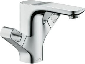 Hansgrohe Axor Urquiola Zwei-Griff-Waschtischarmatur in Edelstahl-Optik mit Pop-up-Abfluss - Bild 1