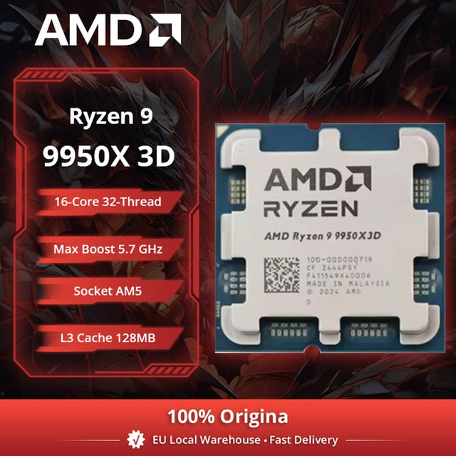 AMD Ryzen 9 9950X3D Prozessor mit 16 Kernen, 5,7 GHz und AM5 Sockel - Bild 2