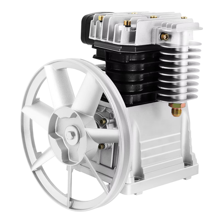 TOOL1SHOoo Luftkompressor-Pumpenkopf, 2,2KW Einstufiger Doppelzylinder in Silber und Schwarz, 250L/min Luftleistung - Bild 3