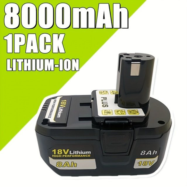 Ryobi ONE+ 18V Lithium-Ionen-Ersatzakku mit 8,0 Ah Kapazität für tragbare Energiequellen - Bild 1