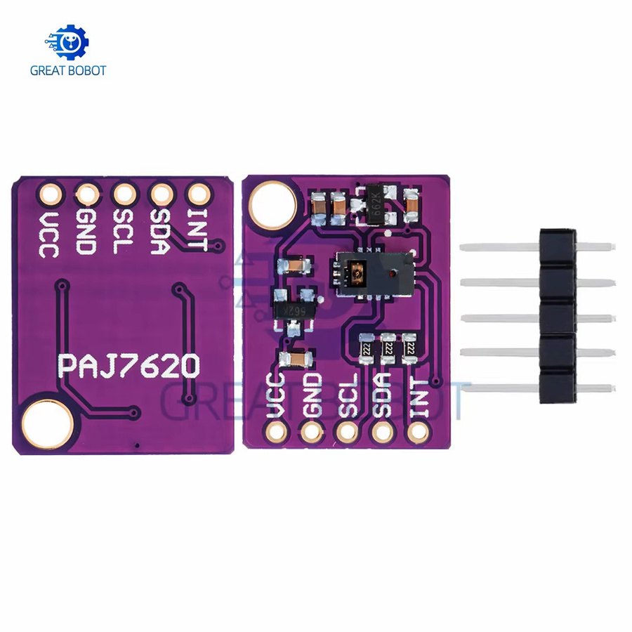 PAJ7620U2 9-Gesture-Erkennungsmodul mit I2C-Schnittstelle von baishundianzi in Lila für Arduino-Interaktionsprojekte - Bild 5