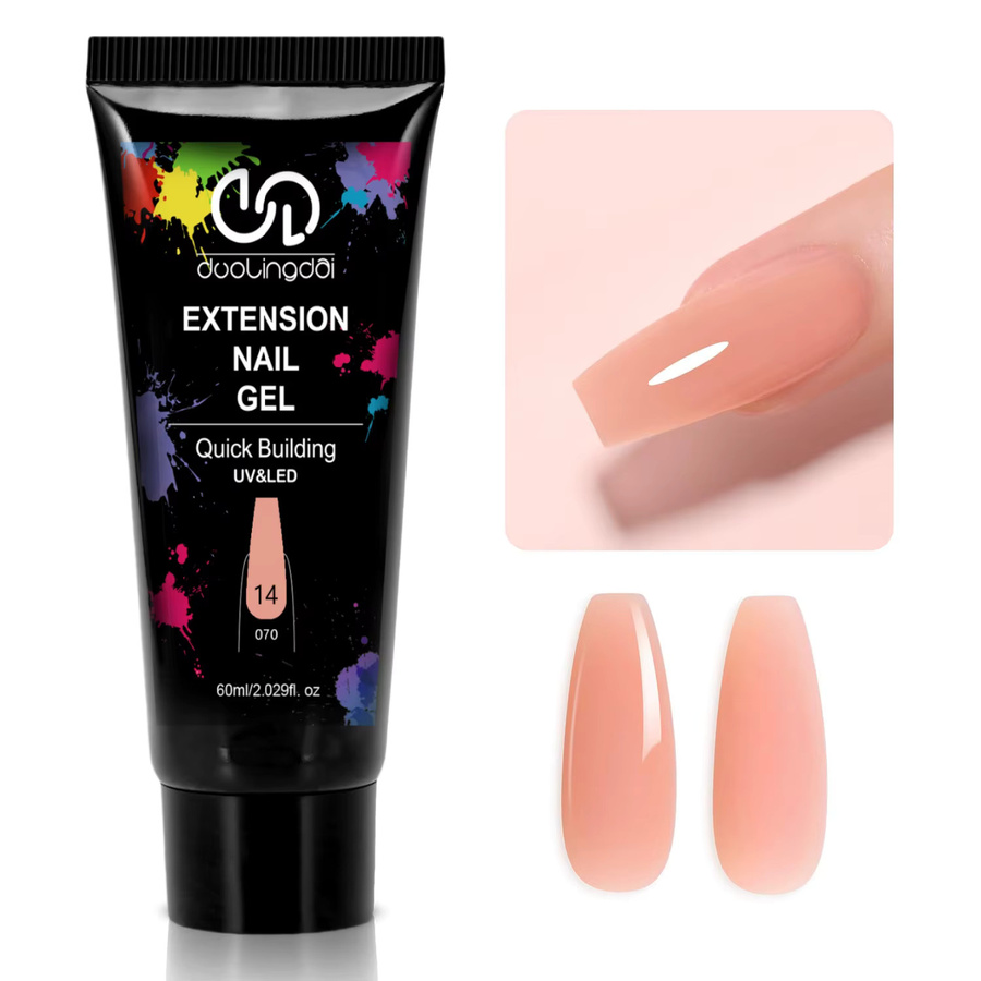 HLGEL Poly Extension Gel Nagelset Tea Rose, Glänzend, 6 Stück - Bild 3