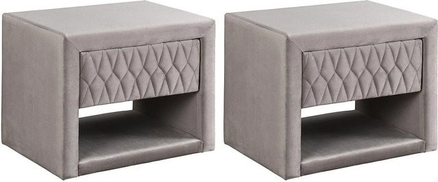 Nachttisch Daniele von Vente-unique in Beige mit 50 cm Breite - Bild 1