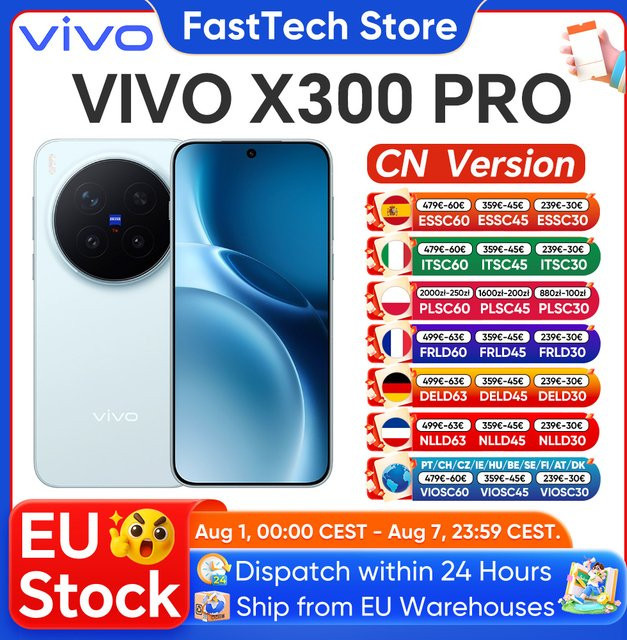 Vivo X300 Pro 5G Smartphone mit Dimensity 9500, 6,78 Zoll AMOLED-Display, 200MP ZEISS APO Teleobjektiv-Kamera, 6510mAh Akku, 90W FlashCharge, NFC und Android in Braun - Bild 1