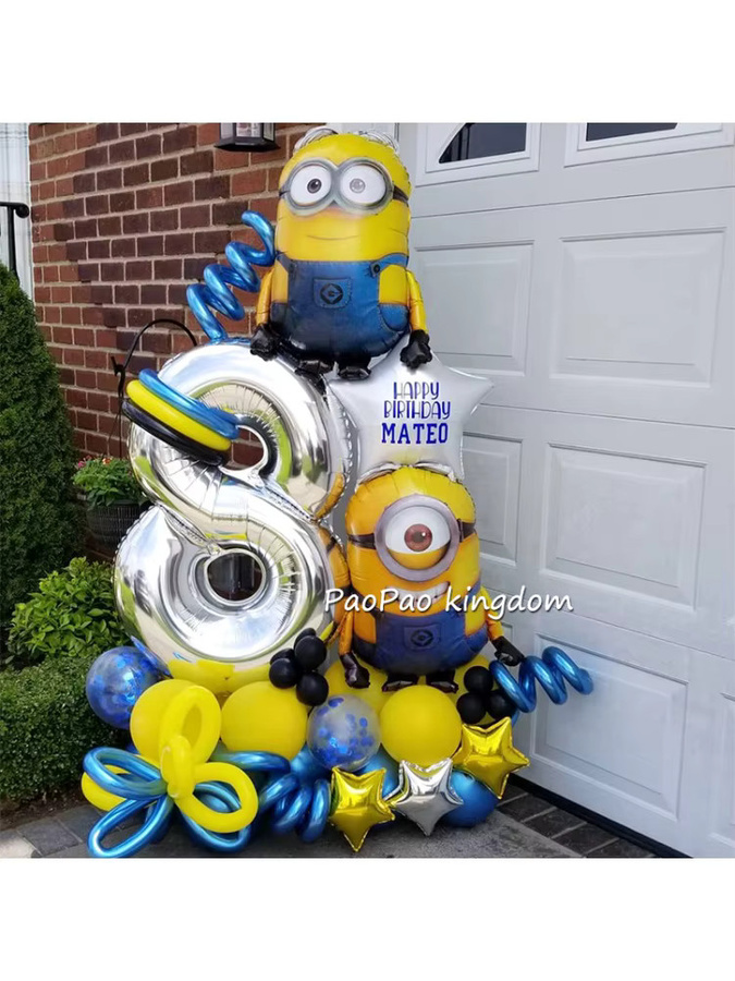 Beast Kingdom Gelbe Bananen-Mann Themen-Ballons aus Latex für Kindergeburtstag und Party Dekoration - Bild 3