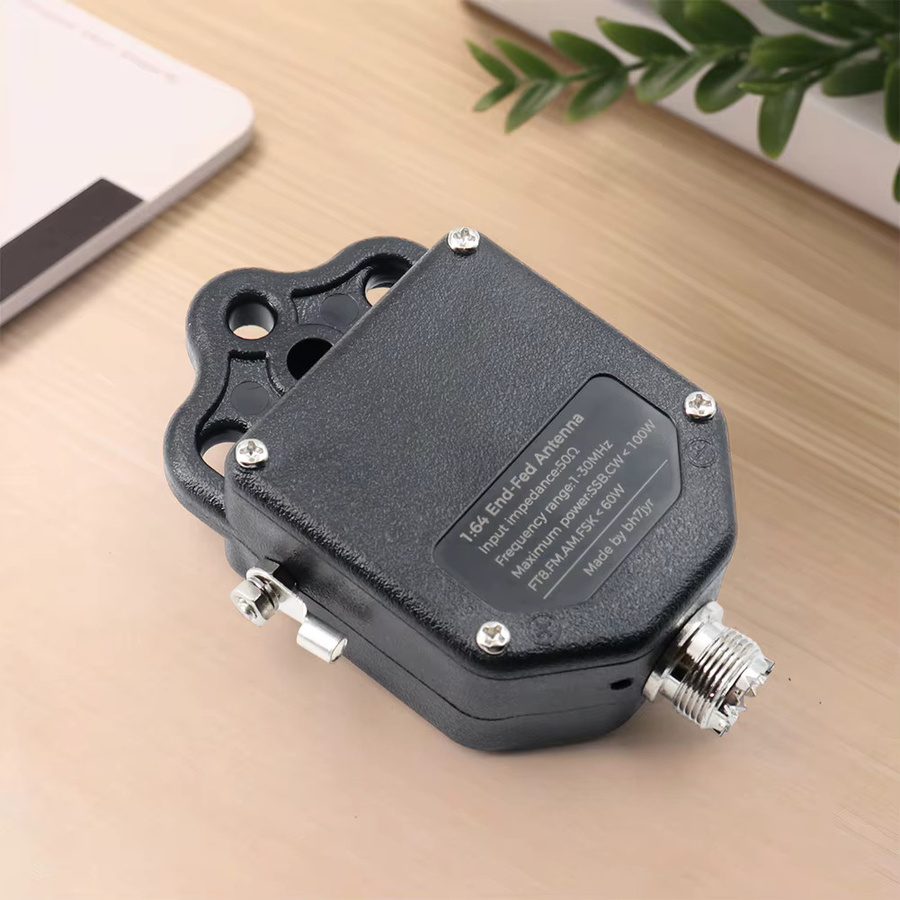 APWIKOGER 1:64 Balun End-Fed-Antenne für 4-Band und 8-Band, Tragbare HF-Antenne für den Außenbereich, Schwarz - Bild 2