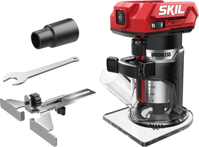 Skil Akku-Kantenfräse 3170CA Compact Bürstenlos in Rot, ohne Akku und Ladegerät - Bild 1