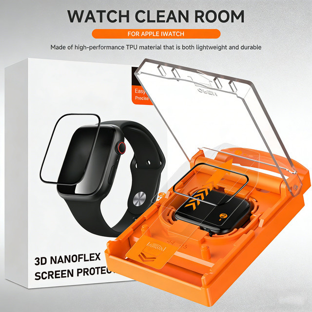 CAOWTAN Hydrogel-Schutzfolie für Apple Watch Series 11 10 9 8 7 6 5 4 SE und Apple Watch Ultra 1 2 3, transparent - Bild 1
