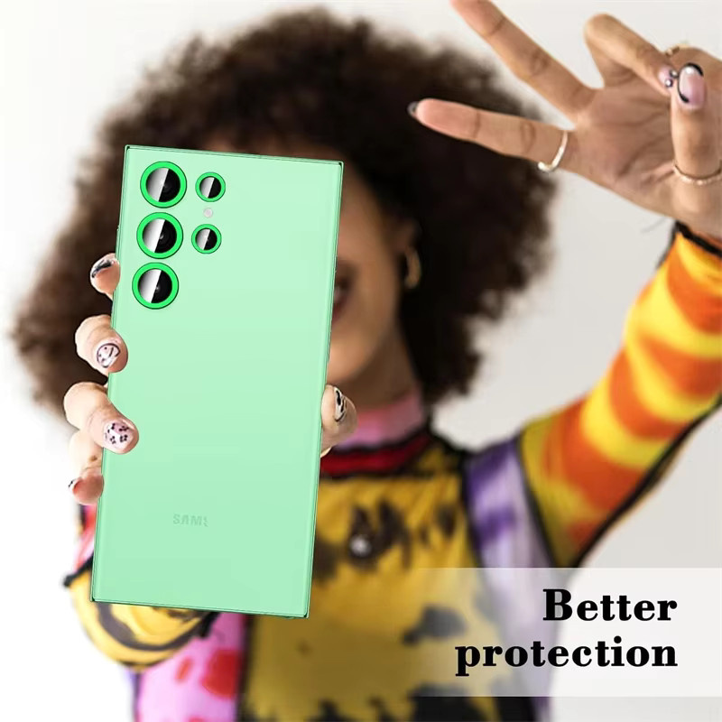 Samsung Kamera-Schutzring aus Metall und Glas für Galaxy S25 Ultra, S24 Ultra, S23 Ultra und S25 Plus in Grün - Bild 6