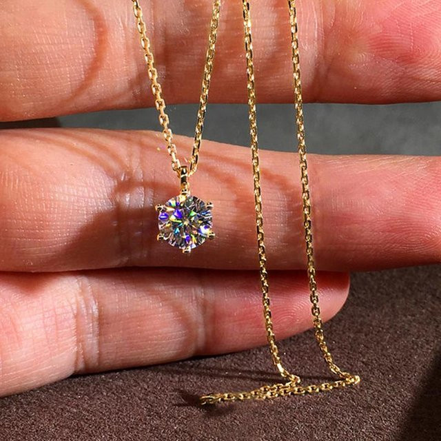 YIRAN Jewelry Halskette, Solitär-Anhänger, Kupfer, Roségold, Zirkonia, Damen - Bild 1