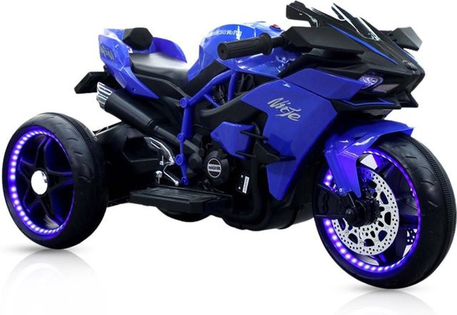 Moni Ninja Elektromotorrad mit LED-Beleuchtung blau ab 3 Jahren - Bild 1