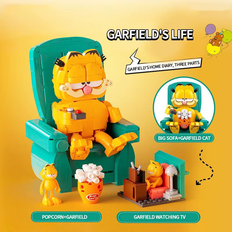 SLUBAN Garfield Sitzende Katze auf Sofa, Bausteine, Bunt / Mehrfarbig - Bild 3