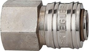 Riegler Schnellverschlusskupplung connect line NW 7,2, Messing vernickelt, G 1/2 IG, Silber - Bild 1