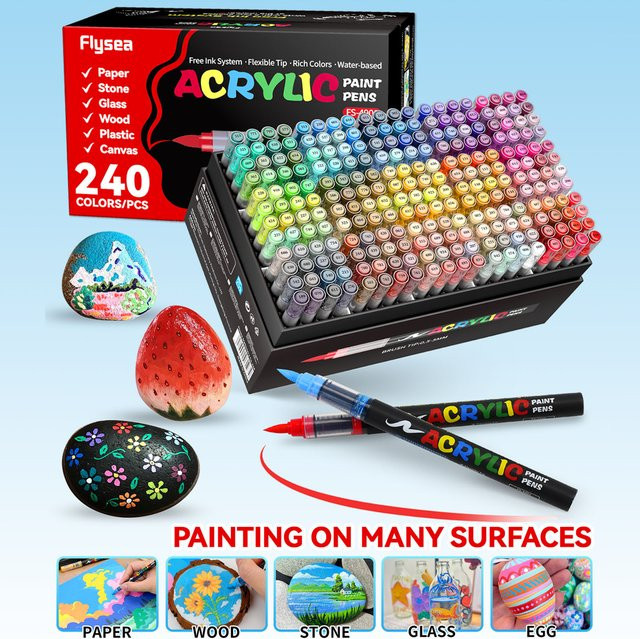 Direkte Flüssig-Acrylmarker Set für professionelle Malerei und Kunstbedarf in Multicolor - Bild 1