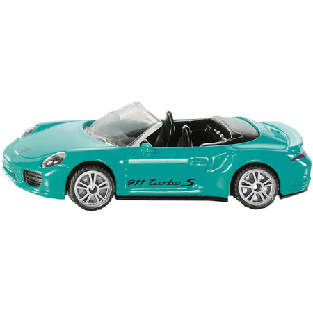 SIKU Modellfahrzeug Porsche 911 Turbo S Cabriolet in Türkis/Schwarz