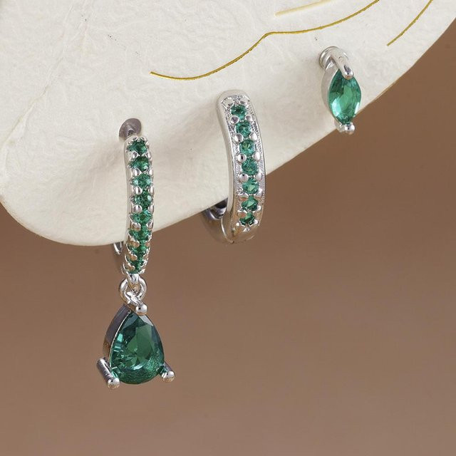 Yiran Jewelry Ohrhänger-Set Edelstahl, 18 Karat vergoldet, Damen - Bild 1