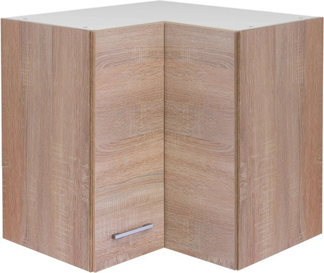 Flex-Well Eck-Hängeschrank Samoa Küchenschrank in Weiß und Eiche, B/H/T: 60 x 55 x 32 cm - Bild 1