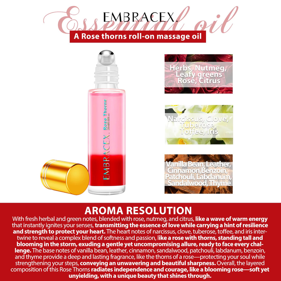 EMBRACEX Rose Thorns Roller Ätherisches Öl, 20 ml, Blumig - Bild 3