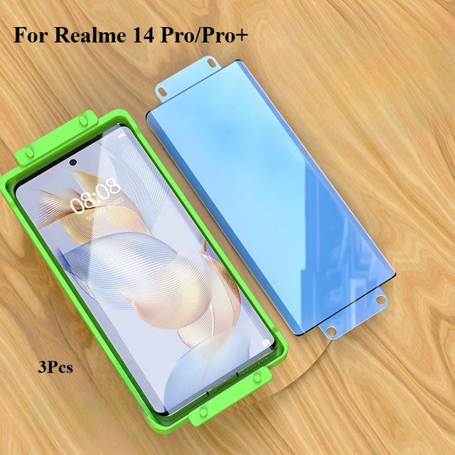 3er-Set Keramik-Displayschutzfolie für Realme 14 Pro und Realme 14 Pro Lite, HD 3D Vollkleber Screen Protector, transparent - Bild 1