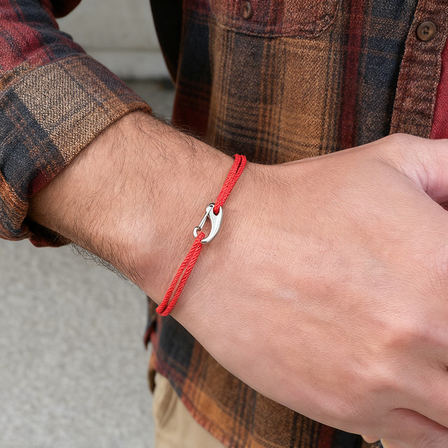 Noter Armband, Red String, Herren, 2 mm - Bild 1