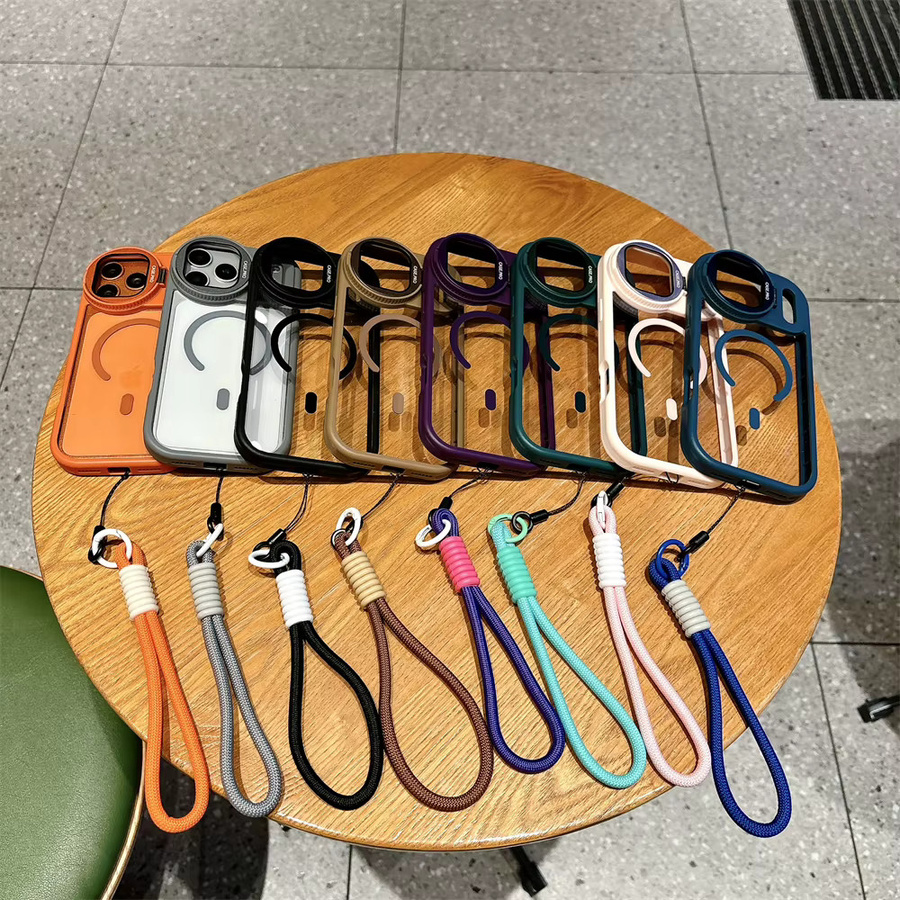 Magnetische Objektivschutzhülle für Apple iPhone 11 bis 17 Pro Max Plus Air, transparent und matt mit Lanyard-Abdeckung und MagSafe-Kompatibilität - Bild 4