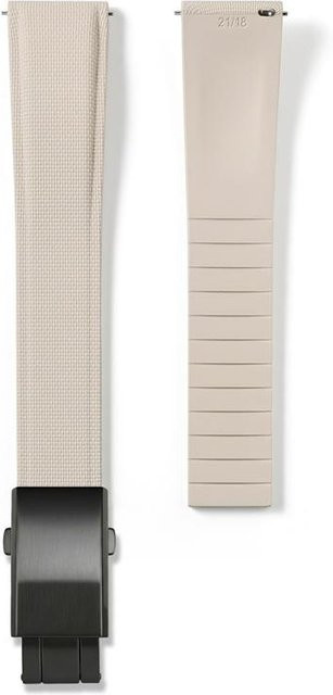 PINSENDA Uhrenarmband FKM-Gummi, 22mm, schwarz/beige, Herren - Bild 1