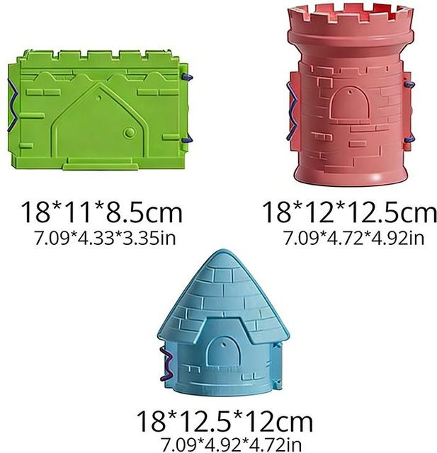 Binchi Fitness Sandburg Formen, Strand Outdoor Spielzeug Set, Bunt / Mehrfarbig - Bild 1