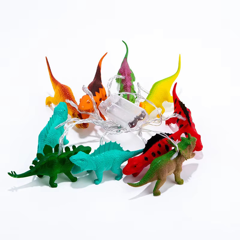 Dinosaurier Lichterkette mit 10 bunten LEDs für Kinder und Partydekoration, Länge: 1,5 m - Bild 5